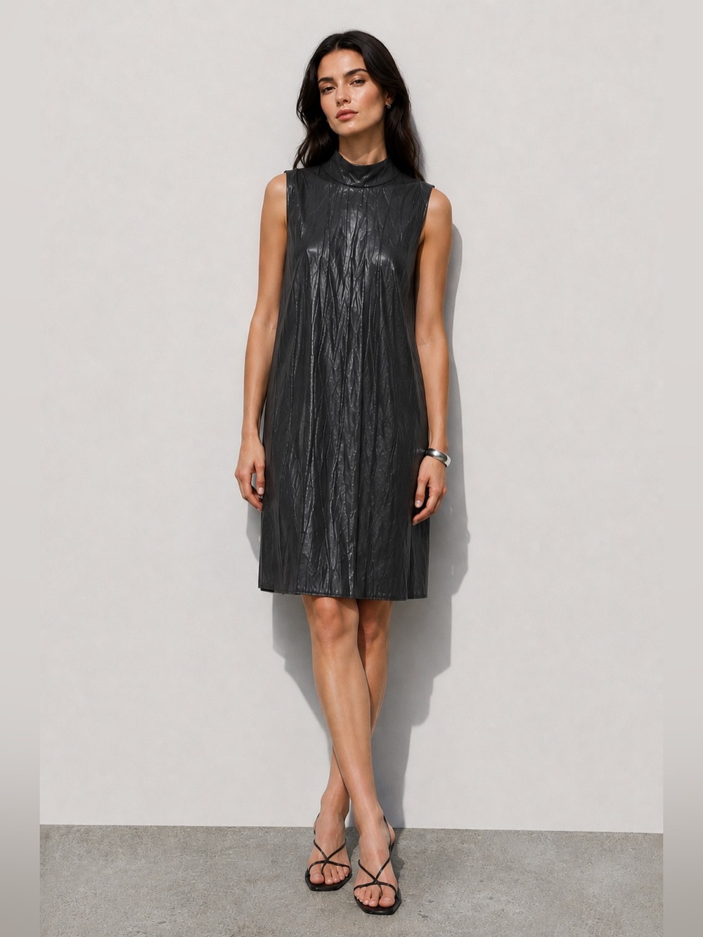 Anna Sui Black Sleeveless Midi Dress